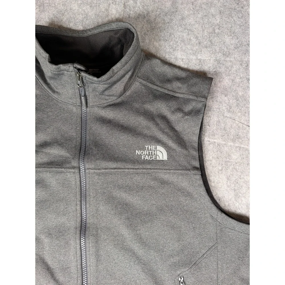 The North Face Mens Apex Bionic WindWall Vest Grey Heather Softshell Full Zip L